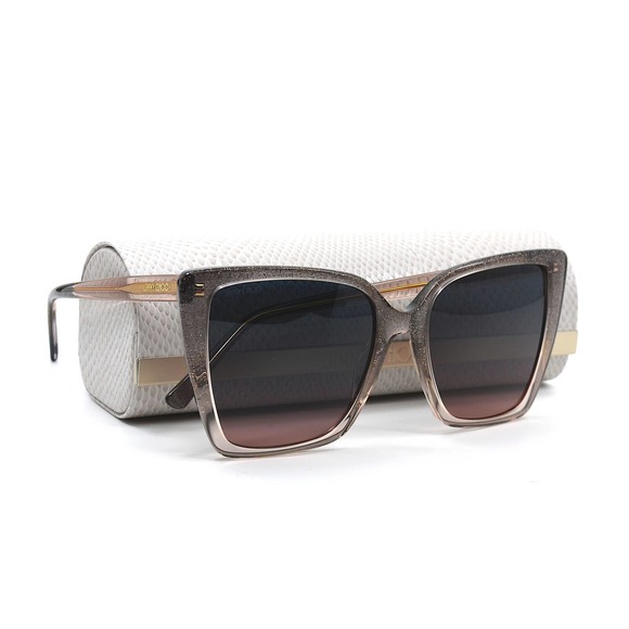 Jimmy Choo Accessories - JIMMY CHOO LESSIE/S HUDE GLITTER GREY WOMEN'S SUNGLASSES